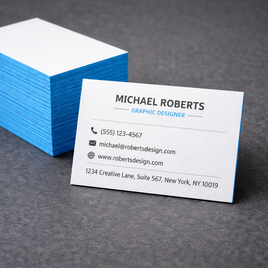 32pt square painted edge business cards